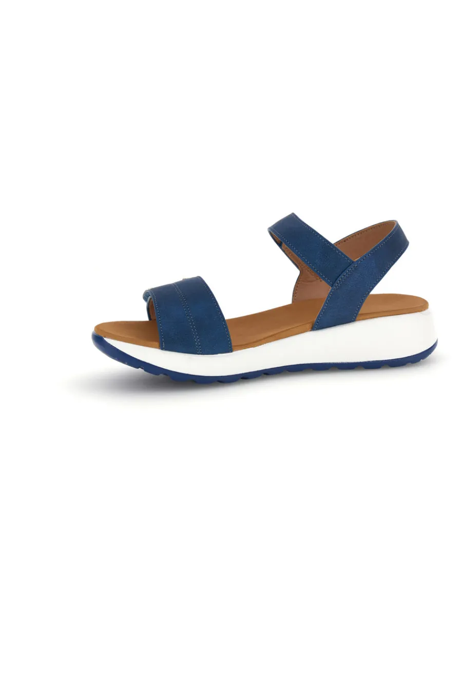 Sandali blu con strappi in velcro suola comfort Bza242387a-PLOCADI Online