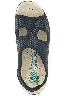 Sandali Blu con Tomaia in Vera Pelle 721-BIO UP Best