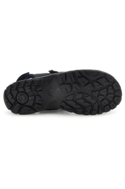 Sandali blu in vera pelle con strappi in velcro FD54-FLY DINAMIC Discount
