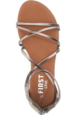 Sandali Bronzo Con Suola Flat 1211-THE FIRST CHIC Sale