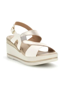 Sandali burro champagne con zeppa MK3313258-PITTARELLO LOOK Sale