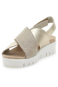 Sandali Champagne In Pelle Made in Italy 7582403035713-IMAC Online