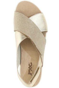 Sandali Champagne In Pelle Made in Italy 7582403035713-IMAC Online