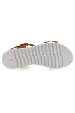 Sandali Cognac con Cinturino Prodotto Italiano 021-PLOCADI Outlet