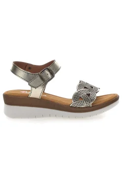 Sandali color platino con plantare comfort 8068C-LINEA COMODA Clearance