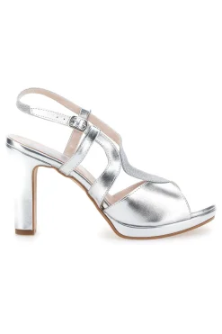 Sandali con Tacco Alto Argento 4580-PITTARELLO LOVE Discount