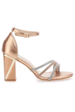 Sandali con tacco dorati e strass 233-LE HAVRE PARIS Sale