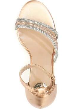 Sandali con tacco dorati e strass 233-LE HAVRE PARIS Sale