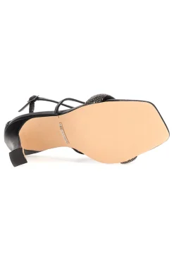 Sandali con tacco 24 Neri-FIRST LADY Clearance