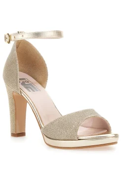 Sandali con tacco 672 Gold-PITTARELLO LOVE