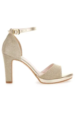 Sandali con tacco 672 Gold-PITTARELLO LOVE