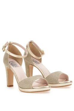 Sandali con tacco 672 Gold-PITTARELLO LOVE