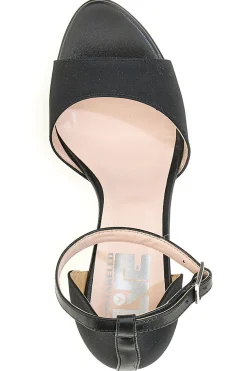 Sandali con tacco 672 Neri Raso-PITTARELLO LOVE