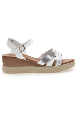 Sandali con zeppa bassa e fasce Bianchi incrociati FW10172-PITTARELLO SUN Best