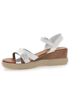 Sandali con zeppa bassa e fasce Bianchi incrociati FW10172-PITTARELLO SUN Best