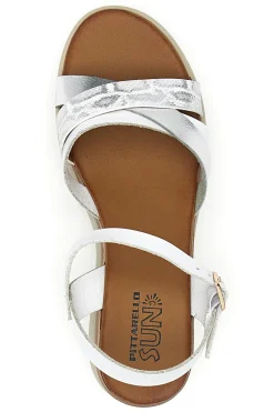 Sandali con zeppa bassa e fasce Bianchi incrociati FW10172-PITTARELLO SUN Best