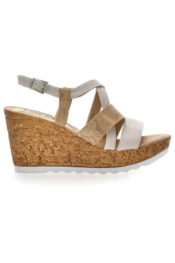 Sandali con Zeppa Cafè Cost 2778 Beige-CAFÈ COST Online