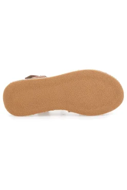 Sandali cuoio e bianco con dettaglio gioiello L25762-PITTARELLO SUN Sale