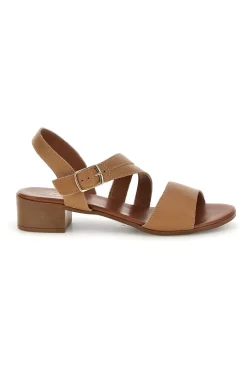 Sandali cuoio in vera pelle con cinturini e fibbia 243050-PITTARELLO LOOK Outlet