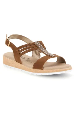Sandali cuoio soletta in memory traspirante LR263729-MIO TEMPO Outlet