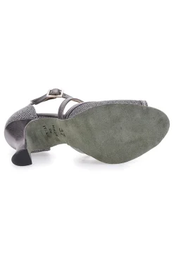 Sandali da Ballo Antracite Con Suola In Vera Pelle 4927-THE FIRST DANCE Clearance