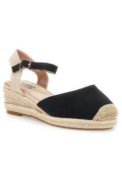Sandali espadrillas da donna nere con zeppa in corda BL1-PITTARELLO SUN Best