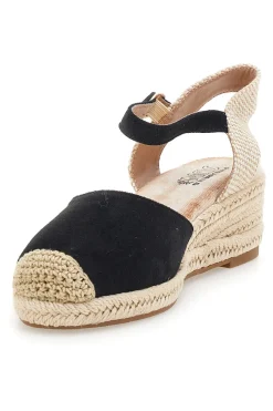 Sandali espadrillas da donna nere con zeppa in corda BL1-PITTARELLO SUN Best