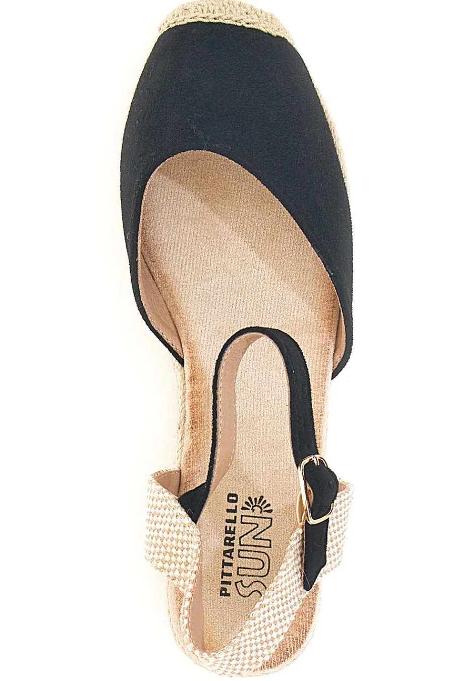 Sandali espadrillas da donna nere con zeppa in corda BL1-PITTARELLO SUN Best