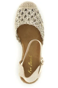 Sandali espadrillas con zeppa e cinturino P714-FUN BEACH