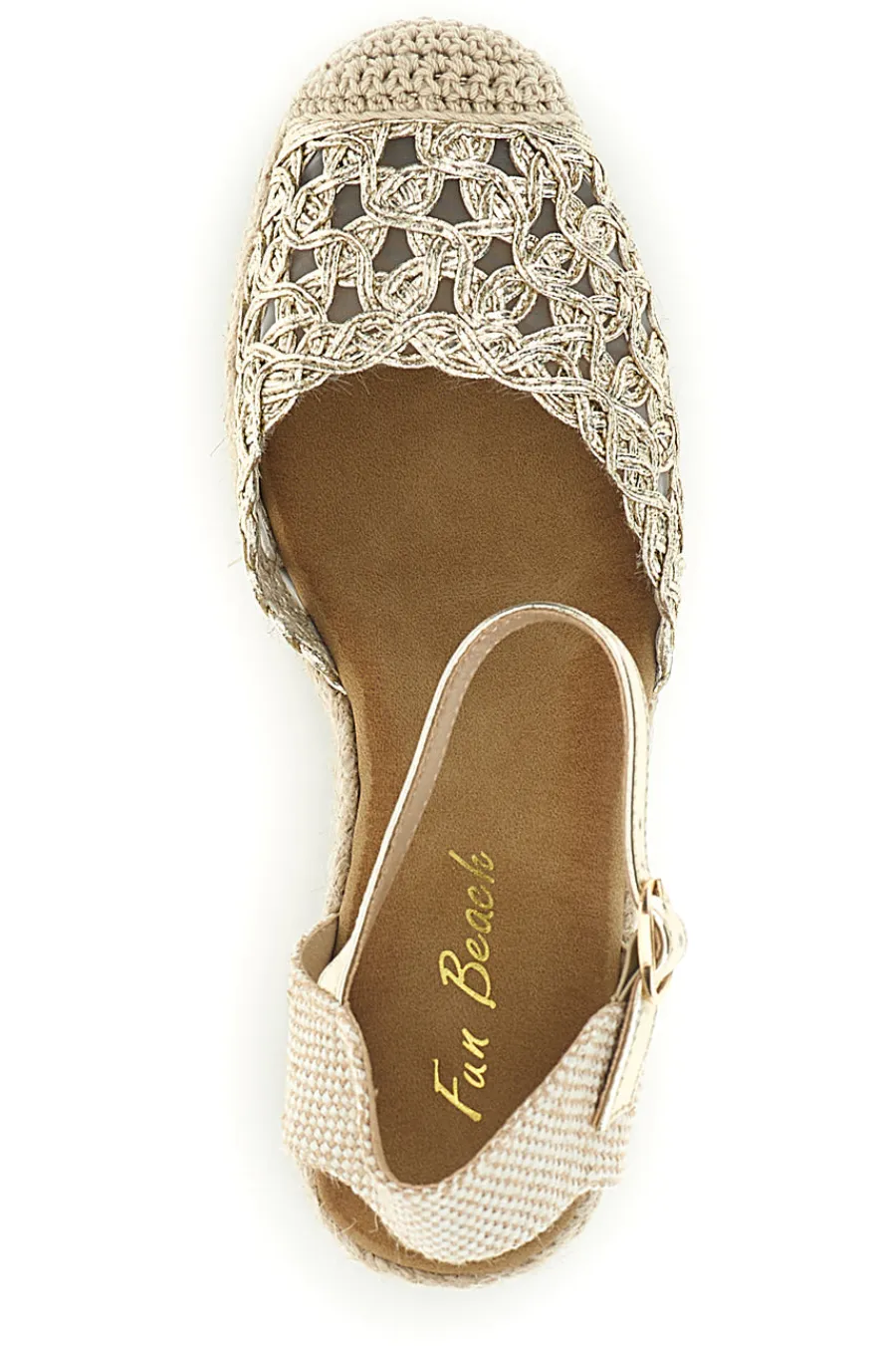 Sandali espadrillas con zeppa e cinturino P714-FUN BEACH