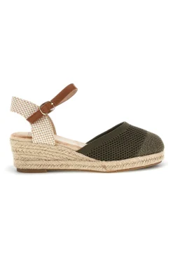 Sandali espadrillas Verdi con zeppa in corda Bl4-PITTARELLO SUN Clearance