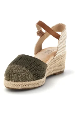 Sandali espadrillas Verdi con zeppa in corda Bl4-PITTARELLO SUN Clearance