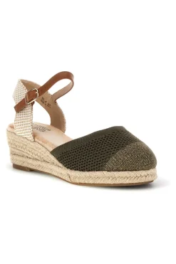 Sandali espadrillas Verdi con zeppa in corda Bl4-PITTARELLO SUN Clearance