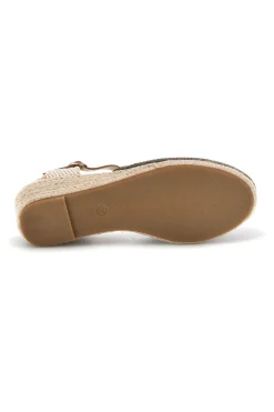 Sandali espadrillas Verdi con zeppa in corda Bl4-PITTARELLO SUN Clearance
