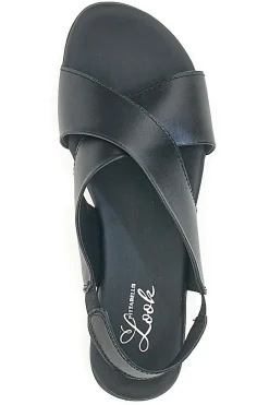 Sandali Flat Neri In Vera Pelle 225435-PITTARELLO LOOK Discount
