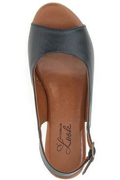 Sandali Flat Neri In Vera Pelle Con Tacco 4 Cm 243065-PITTARELLO LOOK Sale
