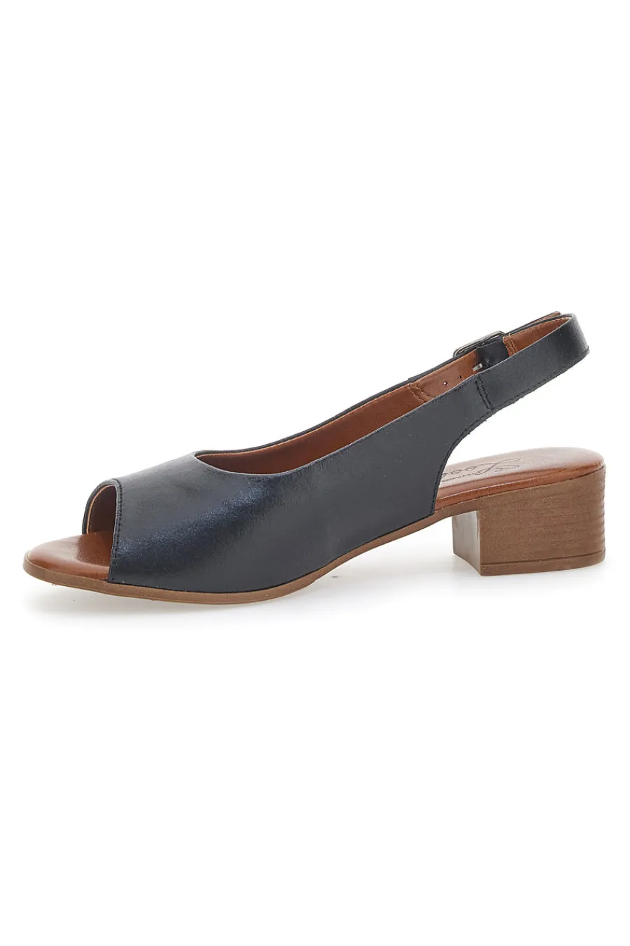 Sandali Flat Neri In Vera Pelle Con Tacco 4 Cm 243065-PITTARELLO LOOK Sale
