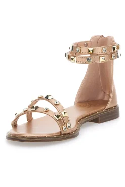 Sandali Flat Oro Rosa Con Borchie Me & Me 2535-ME u0026 ME Hot