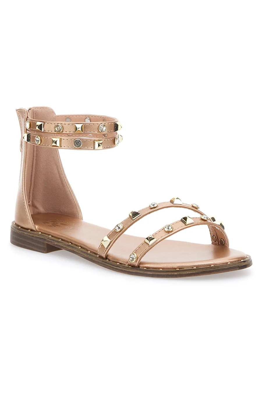 Sandali Flat Oro Rosa Con Borchie Me & Me 2535-ME u0026 ME Hot