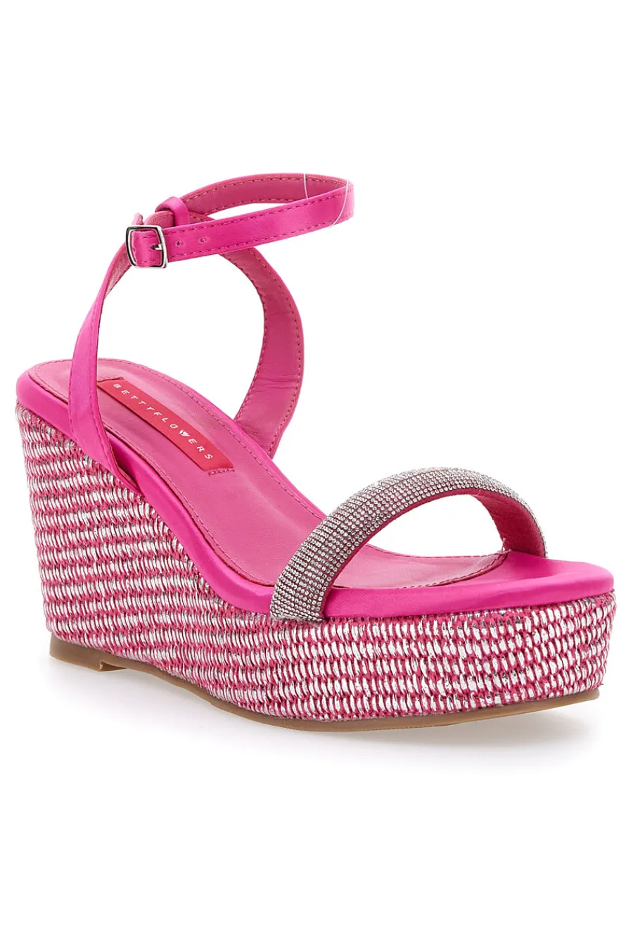 Sandali Con Cinturino e Zeppa 10 cm 1402-BETTYFLOWERS