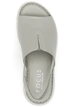 Sandali Grigi con Elastico Posteriore in Vera Pelle 3316134-PITTARELLO FOCUS Discount