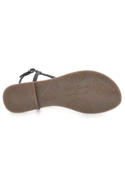 Sandali infradito neri con nodo decorativo 95103-CAFÈ COST Online