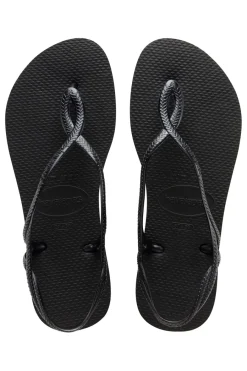 Sandali Infradito Neri Con Suola In Gomma Luna Fc-HAVAIANAS