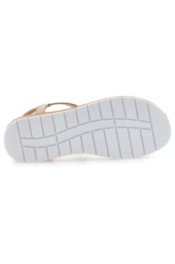 Sandali infradito oro con decorazioni gioiello LR253421-MIO TEMPO Discount