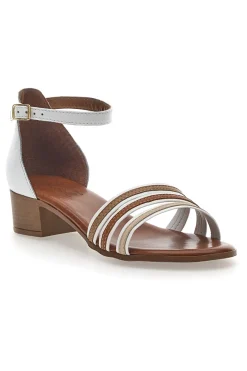 Sandali in Vera Pelle Bianchi-Marroni 243130-PITTARELLO LOOK Sale