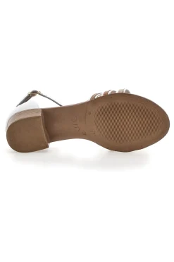 Sandali in Vera Pelle Bianchi-Marroni 243130-PITTARELLO LOOK Sale