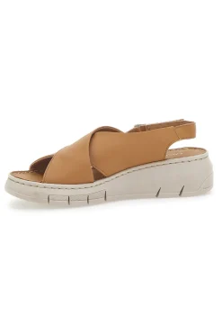 Sandali in Vera Pelle Cognac 350020-MIO TEMPO New