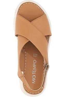 Sandali in Vera Pelle Cognac 350020-MIO TEMPO New