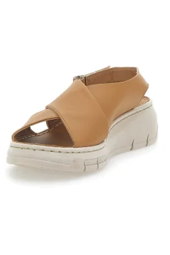 Sandali in Vera Pelle Cognac 350020-MIO TEMPO New