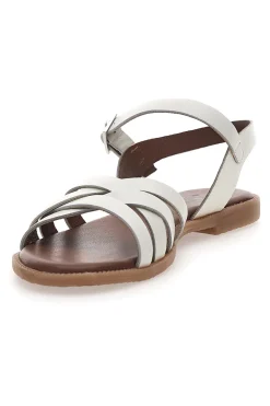 Sandali in vera pelle intrecciati con cinturino alla caviglia DS02-PITTARELLO SUN Outlet